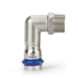 Угол раструбный Varmega Inox Press с НР резьбой 15х1/2" мм