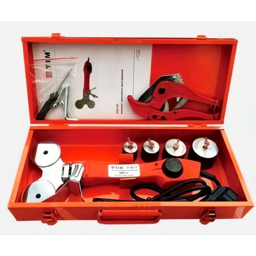 Сварочный аппарат Tim для ППР труб 4 насадок 20-40мм 900 Ватт ушастый вид