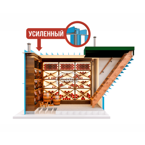 Винный пластиковый погреб ГудВэй 3*2,4м