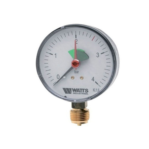 Манометр радиальный Watts F+R201 (1/4" 4 бар 63 мм.) с указателем предела