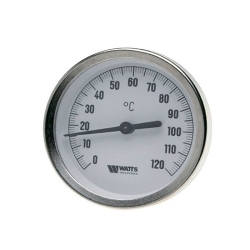 Термометр биметаллический Watts F+R801 (1/2" 160С°.) с погружной гильзой 63х50мм