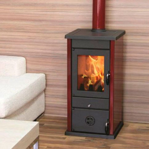 Печь-камин MBS Vesta Eco dark red