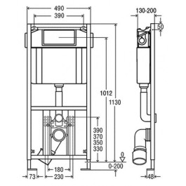 Инсталляция для подвесного унитаза Viega Eco Plus (606664)