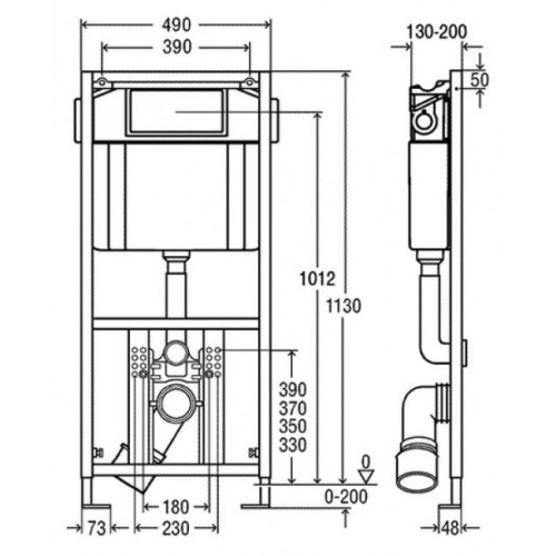 Инсталляция для подвесного унитаза Viega Eco Plus (606664)