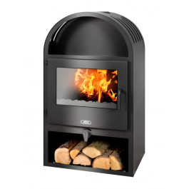 Печь-камин ABX Viking I чёрная сталь