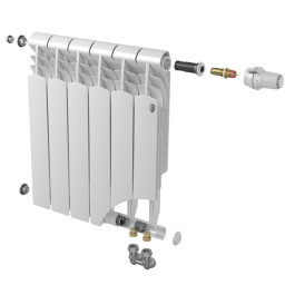 Биметаллический радиатор Royal Vittoria Super 500 2.0 VDR80 с нижним подключением (10 секции)