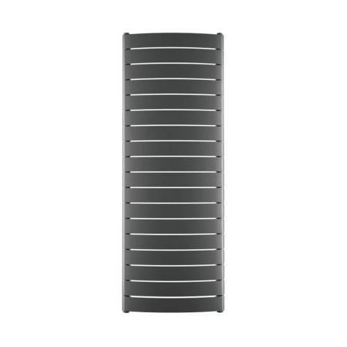Вертикальный радиатор Rifar Convex - 18 секций цвет Титан нижнее разнесенное подключение