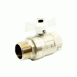 Кран шаровой STI с ВР/НР резьбой 1" ручка-бабочка