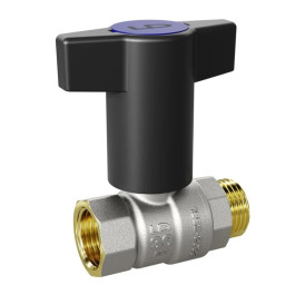 Кран шаровой LD ВР/НР резьба 1/2" Т-образная ручка синяя