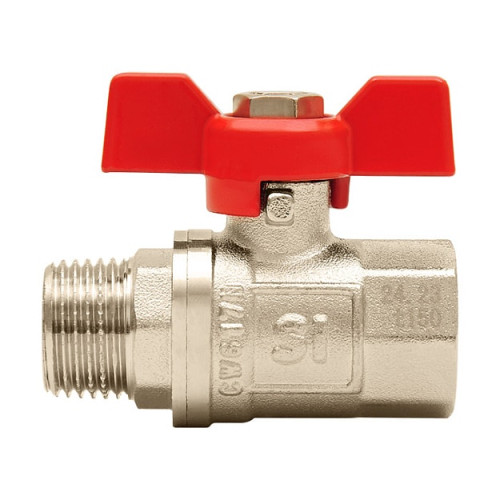 Кран шаровой Smart Install 1" ВР/НР резьба ручка-бабочка