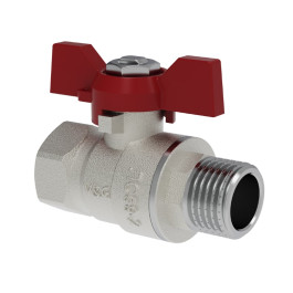 Кран шаровой V&G Valogin 3/4" с ВР/НР резьбой, ручка бабочка