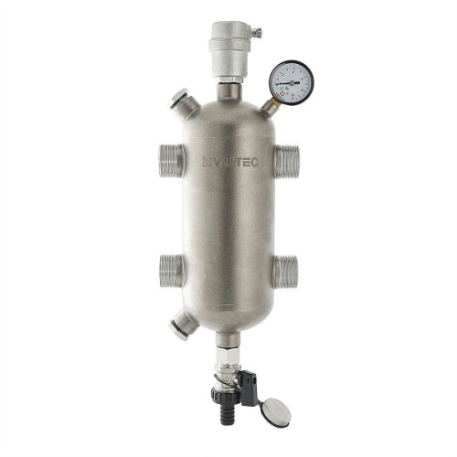 Гидравлическая стрелка из нержавейки Valtec 120 кВт 1"  VT.VAR05.SS.06