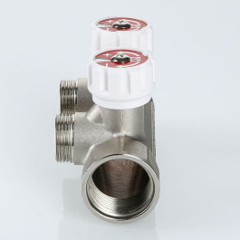 Коллектор Valtec с регулирующими вентилями 1"х3/4" 2 выхода под евроконус арт.VTc.570.NE.0602