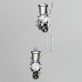 Коллектор Valtec с расходомерами 1"х 3/4" на 9 выходов (нержавейка) арт.VTc.579.EMNX.0609