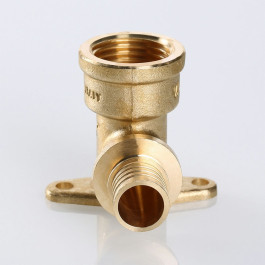 Угол Valtec с креплением и ВР резьбой 16х1/2" мм (арт.VTm.454.BG.001604)