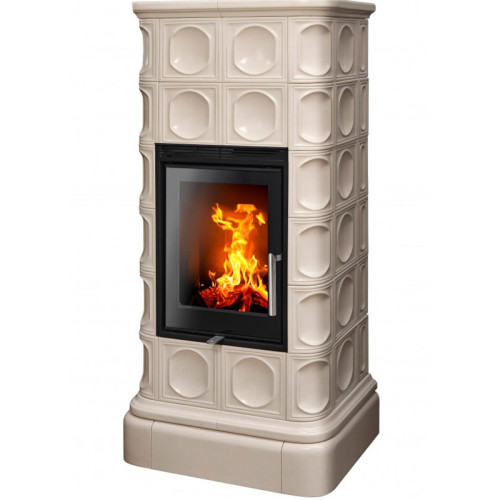 Печь-камин ABX Kaledonie Exclusive XL высокая перламутр