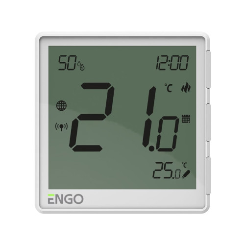 Беспроводной терморегулятор ENGO с модулем Zigbee с датчиком влажности белый
