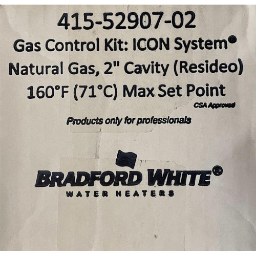 Газовый клапан, природный газ на 30, 40, 50 галлон для бойлера Bradford White