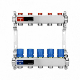 Коллектор Varmega из нержавеющей стали без расходомеров на 10 выходов