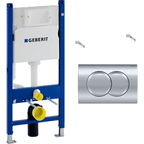 Инсталляция для унитаза Geberit Duofix Delta (458.149.21.1) 3 в одном круглая кнопка