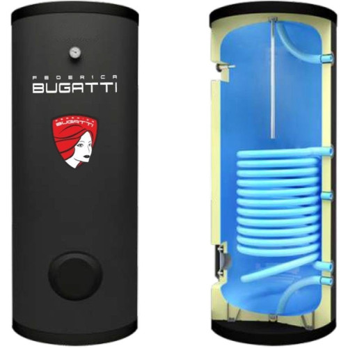 Бойлер косвенного нагрева Federica Bugatti KBS-B 200 V3 1 змеевик (напольный)