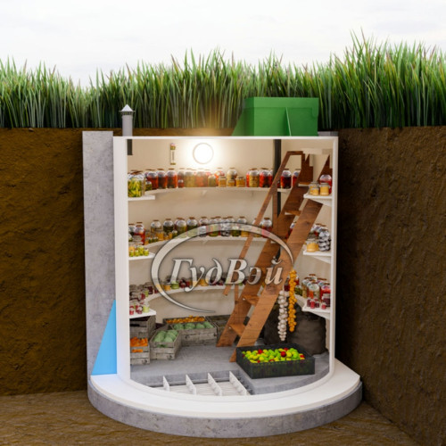 Пластиковый погреб ГудВэй Круглый 2*2м