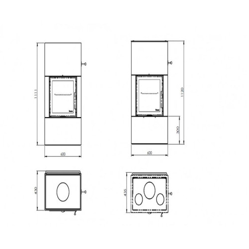 Печь-камин Nordpeis теплоаккумулирующий Salzburg S
