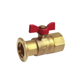 Шаровой кран латунный запорный Ду 32 мм с фланцем FLx1 1/4"ВР, Meibes арт.M61840