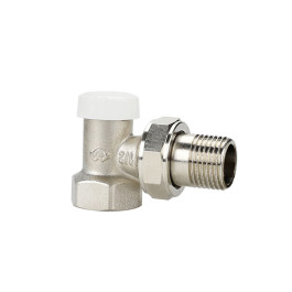 Клапан запорный радиаторный угловой Varmega 1/2" резьба ВР/НР