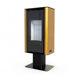 Печь-камин Defro Home Solum Top 9 кВт золотая сталь