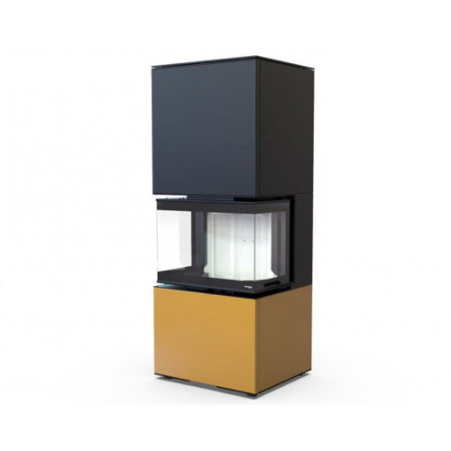 Печь-камин Defro Home Intra XSM C VER Compact 1 8 кВт золотая сталь