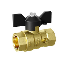 Кран шаровой LD для манометра резьба 1/2" ручка-бабочка