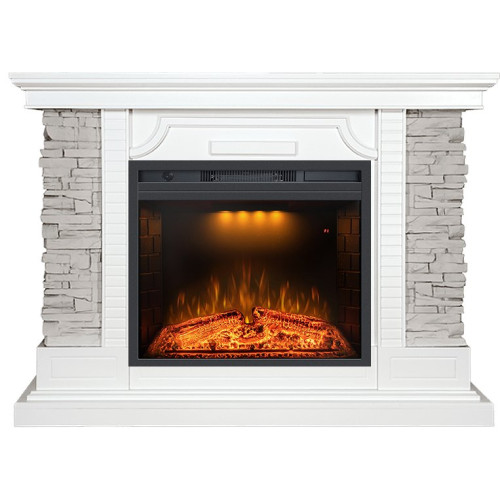 Royal Flame Avignon - Белый / Сланец серый с очагом Emerald 23