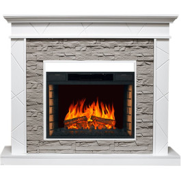 Royal Flame Basel - Белый / Сланец серый с очагом Vision 26 LED FX