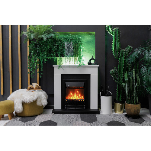 Royal Flame Bergen (Разборный) - Серый графит (Ширина 900 мм) с очагом Fobos FX Black