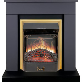 Royal Flame Bergen (Разборный) - Серый графит (Ширина 900 мм) с очагом Majestic FX Brass