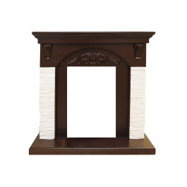 Dimplex Bern Сланец мелкий белый / Темный дуб с очагом Brookline Black