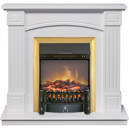 Royal Flame Boston - Белый (Высота 925см) с очагом Fobos FX M Brass