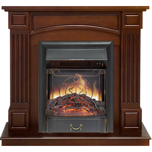 Royal Flame Boston - Темный дуб (Высота 925см) с очагом Majestic FX Black