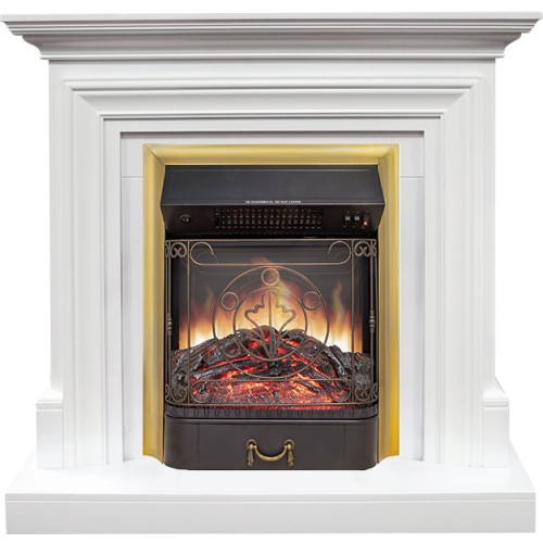 Royal Flame Bradford - Белый с очагом Majestic FX M Brass