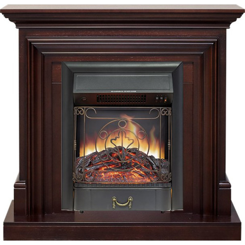 Royal Flame Bradford - Темный дуб с очагом Majestic FX Black