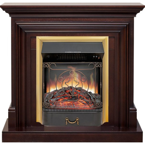 Royal Flame Bradford - Темный дуб с очагом Majestic FX Brass