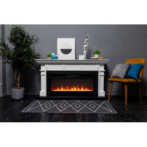 Royal Flame Carlyle - Белый с черным с очагом Vision 42 LED