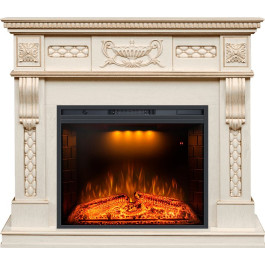 Royal Flame Corsica - Слоновая кость с патиной с очагом Emerald 28