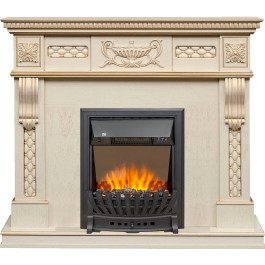 Royal Flame Corsica - Слоновая кость с патиной (Ширина 1100) с очагом Aspen Black