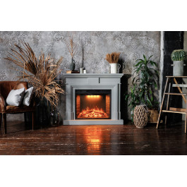 Royal Flame Coventry Grey - Серый с очагом Emerald 28