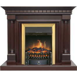 Royal Flame Dallas - Темный дуб с очагом Fobos FX Brass