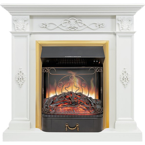 Royal Flame Derby - Белый дуб с очагом Majestic FX Brass