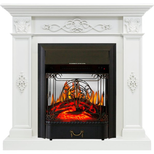 Royal Flame Derby - Белый дуб с очагом Majestic FX M Black