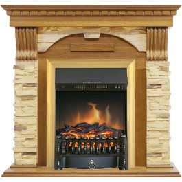 Royal Flame Dublin -  Дуб / Сланец с очагом Fobos FX Brass